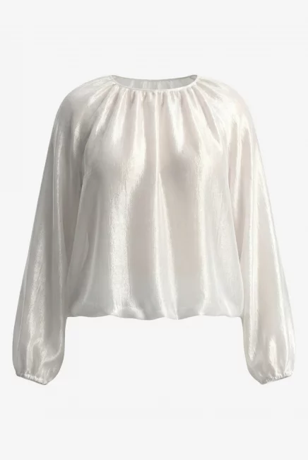 Блузка реглан с металлизированным блеском