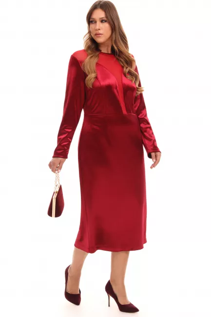 Платье-футляр из бархата