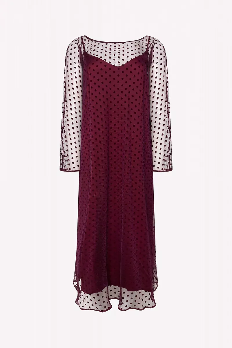 Платье двуслойное с органзой