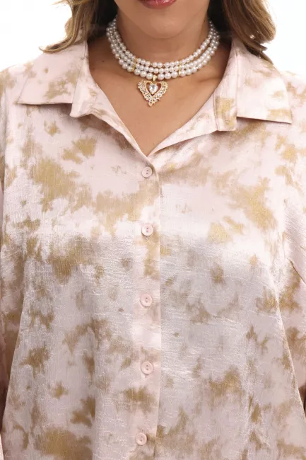 Блузка из поливискозы с эффектом хамелеона