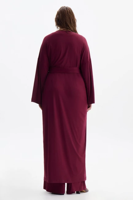 Кардиган макси с разрезами из модала – фото – Plus Size 50–64 – Моно-Стиль