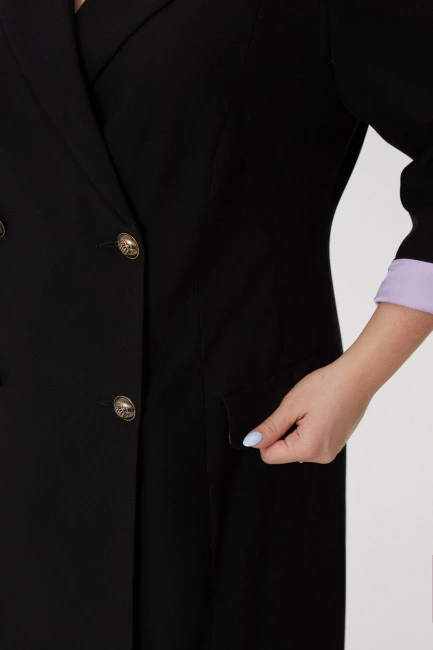 Платье пиджак двубортное на шелковой подкладке