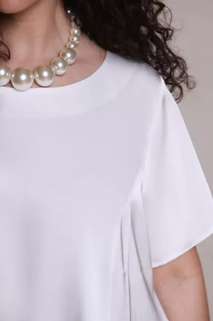 Блузка из вискозного шелка с рельефами