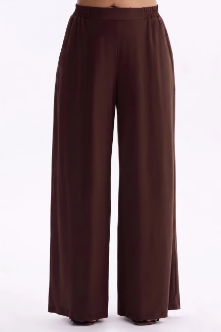 Брюки палаццо из трикотажного модала – фото – Plus Size 50–64 – Моно-Стиль