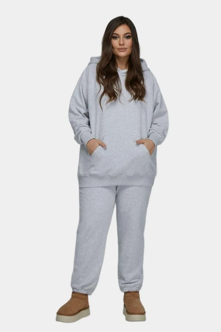 Худи из трикотажа с пич-эффектом – фото – Plus Size 50–64 – Моно-Стиль