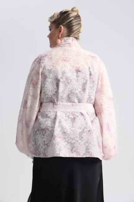 Блузка кимоно из фактурной ткани