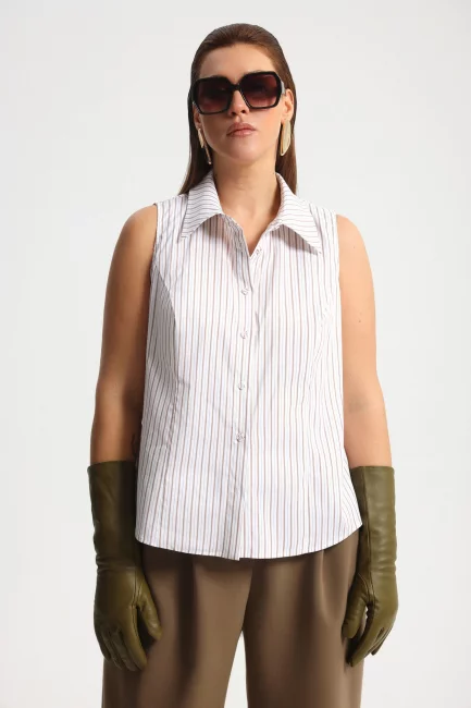 Рубашка из хлопка без рукавов