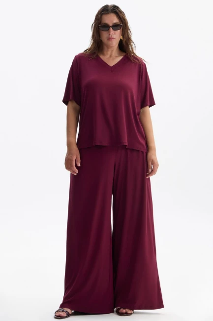 Брюки палаццо из модала – фото – Plus Size 50–64 – Моно-Стиль