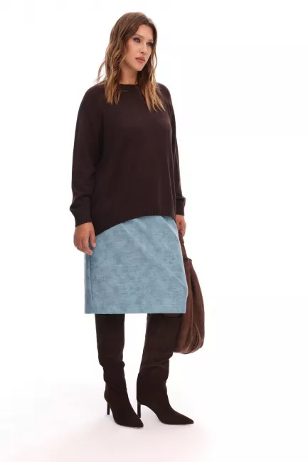 Джемпер из вискозы с круглым вырезом