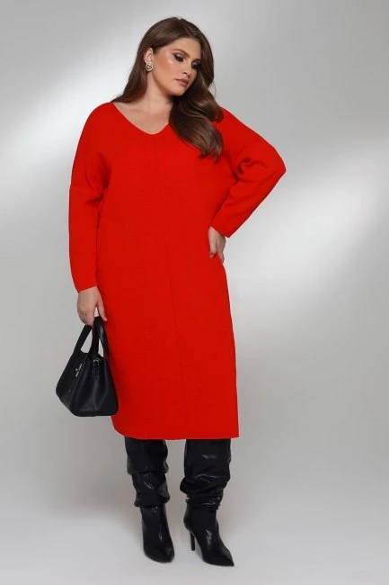 Платье свитер из вязаной шерсти с кашемиром