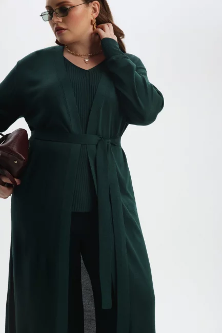 Кардиган макси из вязаной вискозы