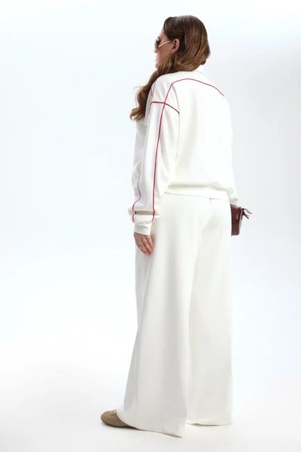 Брюки палаццо из трикотажа