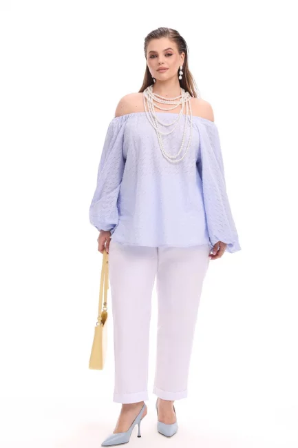 Брюки из хлопка с подворотом