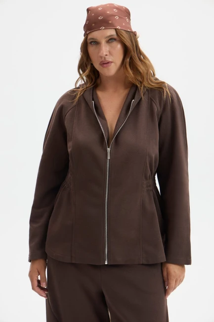Брюки баллоны и худи из трикотажа – фото – Plus Size 50–64 – Моно-Стиль