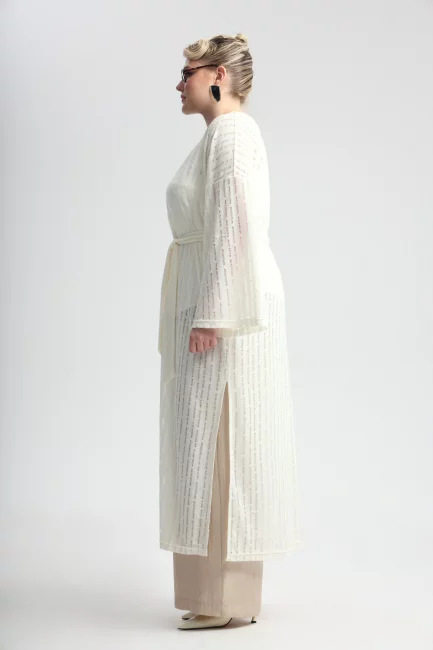 Накидка кардиган из поливискозы с перфорацией