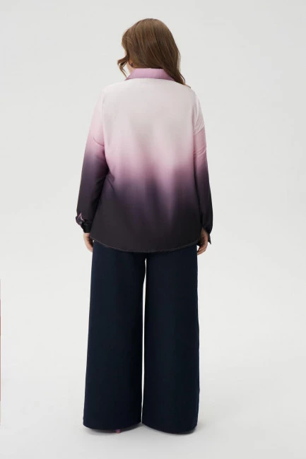 Темно-синие палаццо regular fit из костюмной ткани