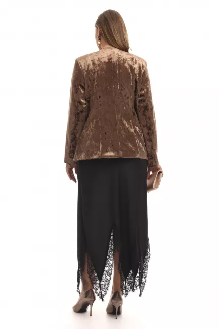 Жакет в стиле леди лайк из бархата