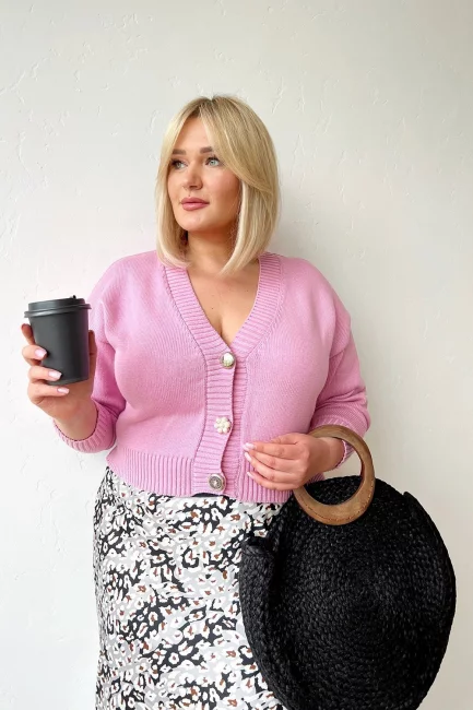 Кардиган Мини розовый