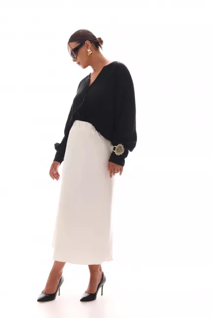 Юбка в бельевом стиле на подкладке