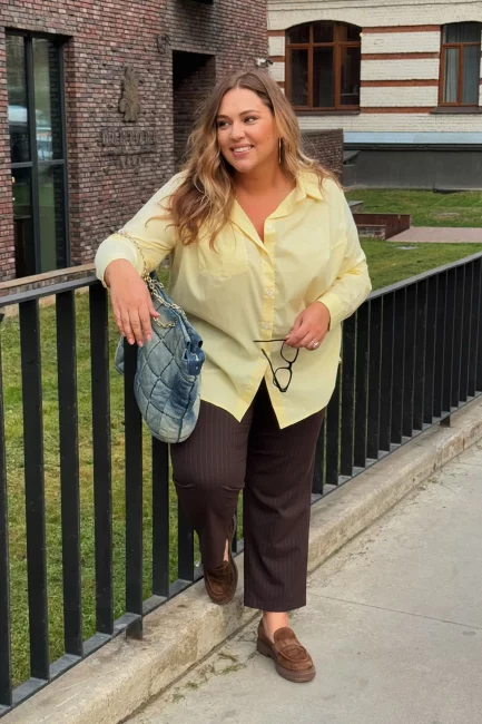 Брюки Чил шоколадный полоска