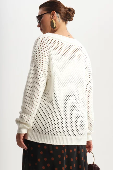 Джемпер сетка  из вязаной поливискозы