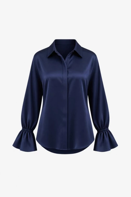 Блузка из поливискозы с цельнокроеным рукавом – фото – Plus Size 50–64 – Моно-Стиль