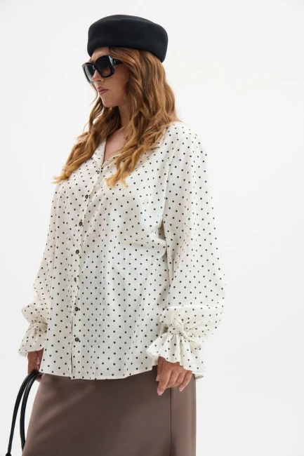 Блузка в горох – фото – Plus Size 50–64 – Моно-Стиль