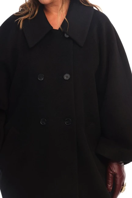 Полупальто реглан из смесовой шерсти – фото – Plus Size 50–64 – Моно-Стиль