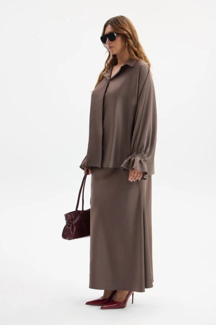 Блузка с цельнокроеным рукавом из шелка – фото – Plus Size 50–64 – Моно-Стиль