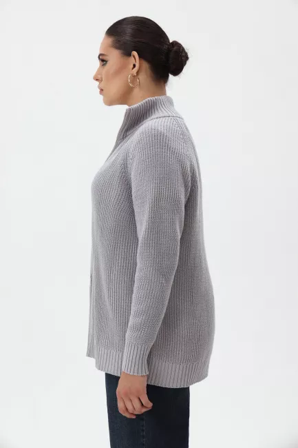 Кардиган из вязаного хлопка с молнией