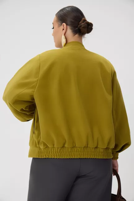 Бомбер из смесовой шерсти с ворсом