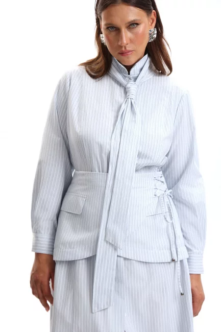 Платье рубашка с принтом райе