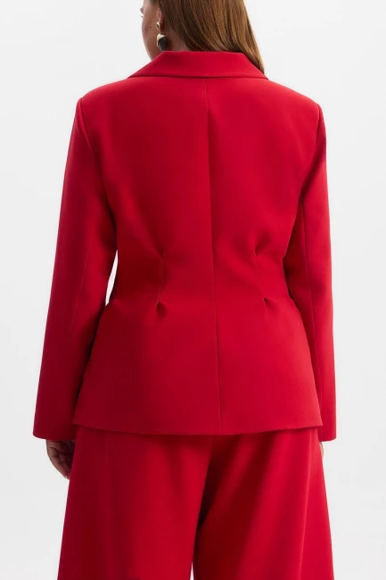 Жакет с защипами из костюмной ткани – фото – Plus Size 50–64 – Моно-Стиль