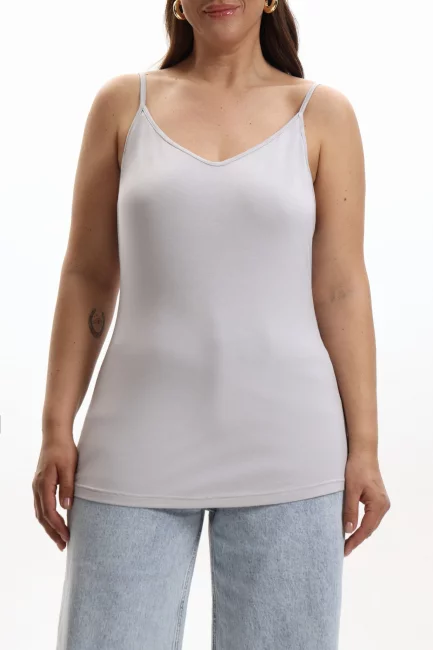 Топ трикотажный серого цвета