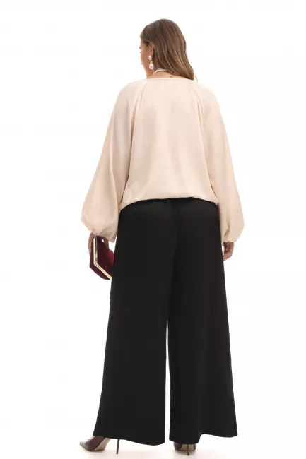 Брюки палаццо из поливискозного шелка