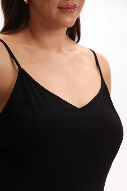 Топ трикотажный черного цвета