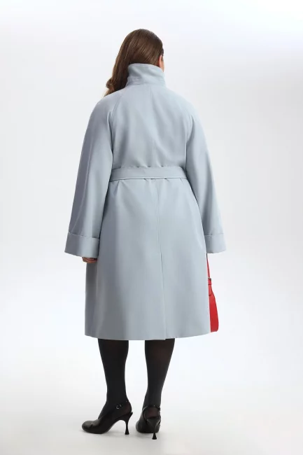 Тренч укороченной длины с добавлением хлопка