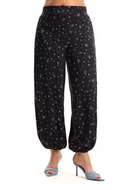 Брюки баллоны с принтом из поливискозы