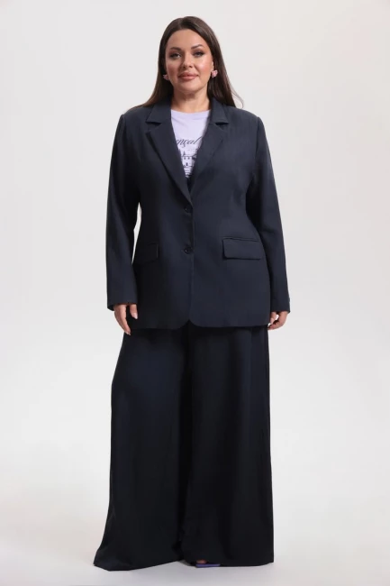 Жакет изо льна в итальянском стиле – фото – Plus Size 50–64 – Моно-Стиль