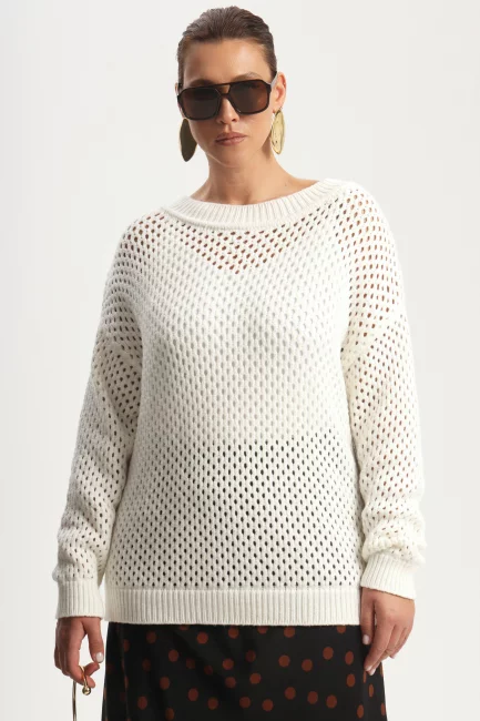 Джемпер сетка  из вязаной поливискозы