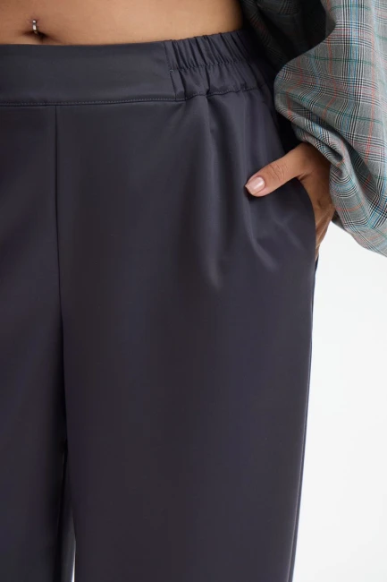 Брюки палаццо с застежкой энл тай из тенселя – фото – Plus Size 50–64 – Моно-Стиль