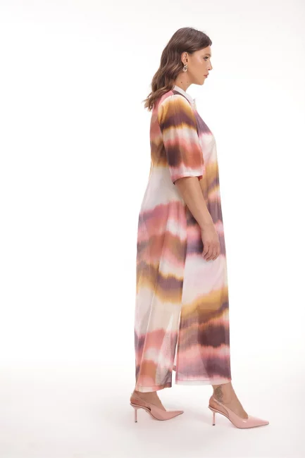 Платье трапеция с эффектом деграде