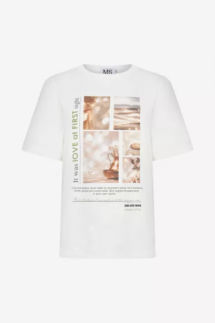 Футболка с принтом из хлопка