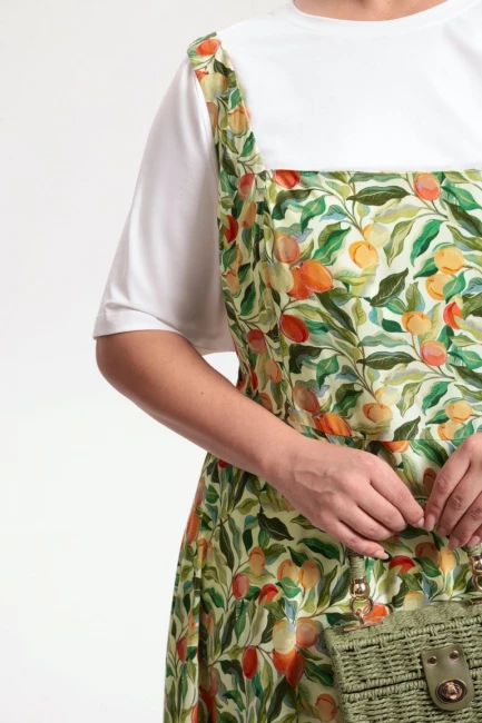 Платье сарафан на лямках из поливискозы – фото – Plus Size 50–64 – Моно-Стиль