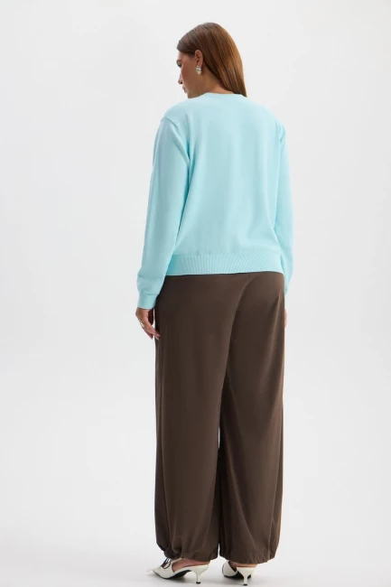 Брюки палаццо с кулиской по низу – фото – Plus Size 50–64 – Моно-Стиль