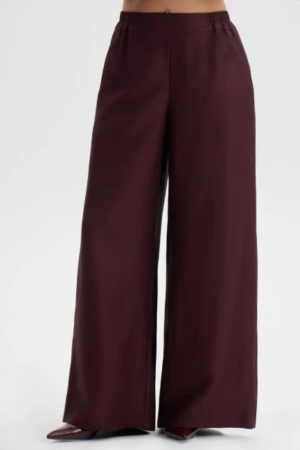Брюки палаццо из костюмной ткани с блеском – фото – Plus Size 50–64 – Моно-Стиль