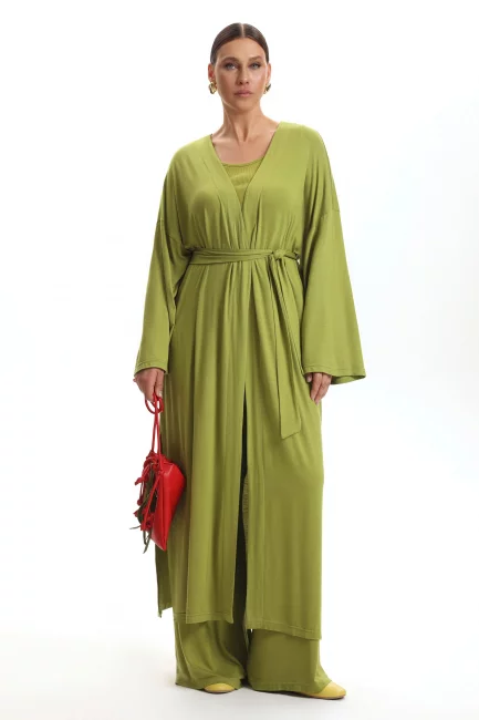 Кардиган накидка из модала с поясом