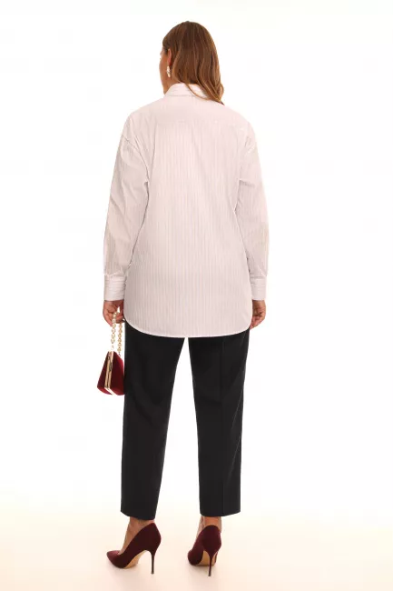 Базовая рубашка relaxed fit в полоску