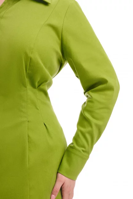 Платье с защипами из хлопка