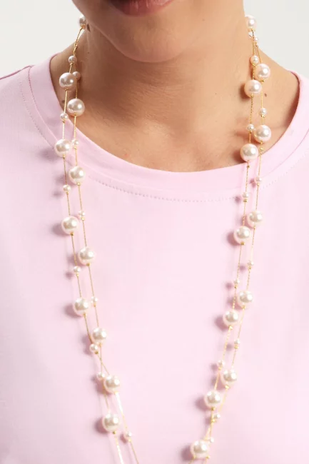 Ожерелье матовый жемчуг